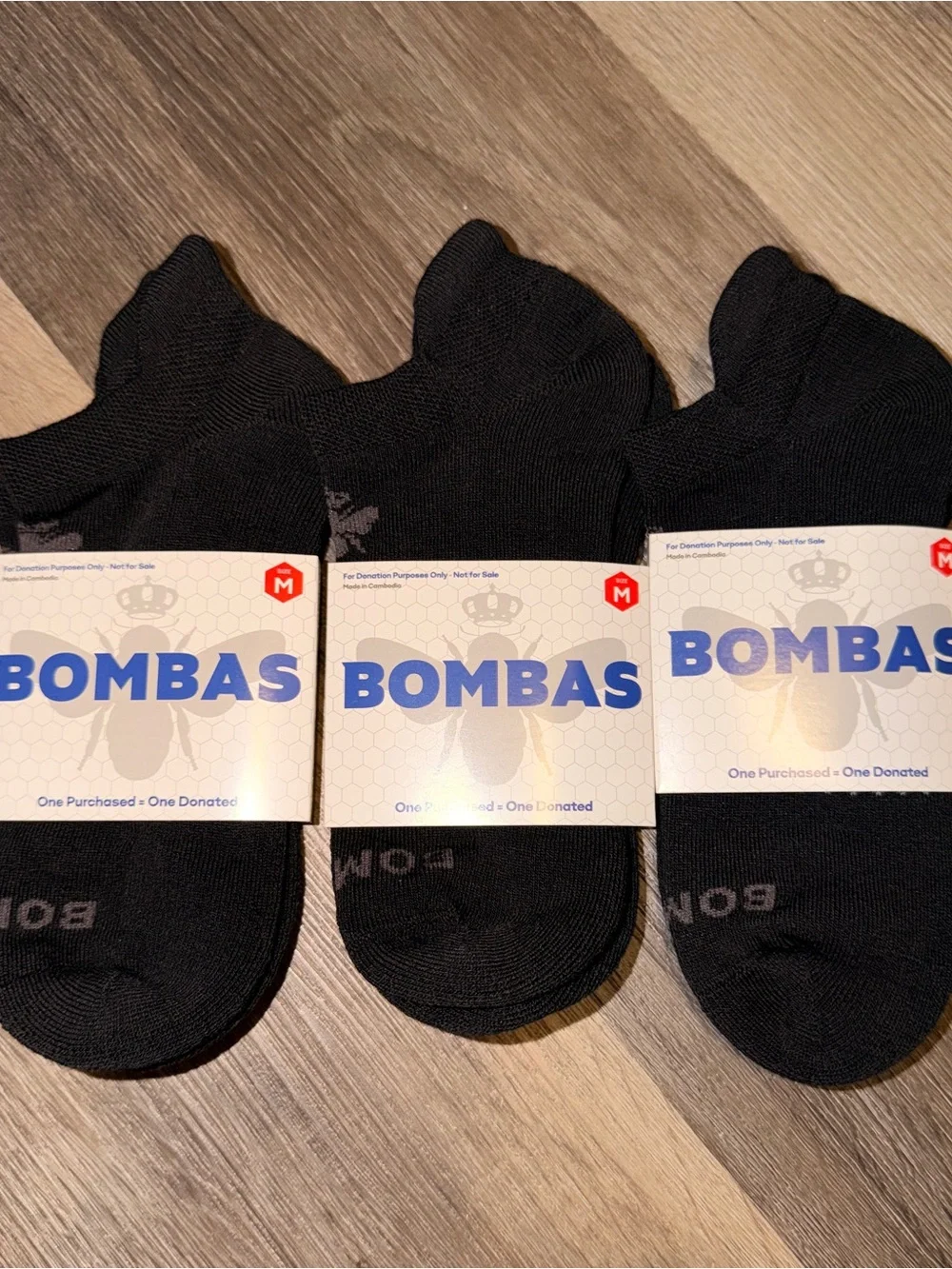 Bombas Black No-Show Socks - 3 Pack